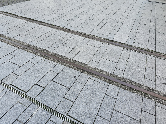 帯広駅前のレール